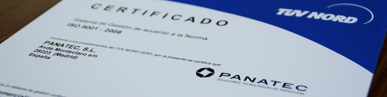 Certificación ISO9001 Panatec
